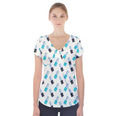 Nails Short Sleeve Front Detail Top by SychEva