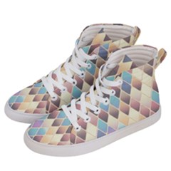 Abstract Colorful Diamond Background Tile Men s Hi-top Skate Sneakers by Amaryn4rt