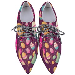 Easter Eggs Egg Pointed Oxford Shoes