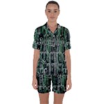 Printed Circuit Board Circuits Satin Short Sleeve Pajamas Set