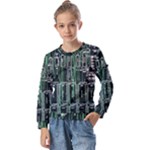 Printed Circuit Board Circuits Kids  Long Sleeve Tee with Frill 