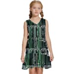 Printed Circuit Board Circuits Kids  Sleeveless Tiered Mini Dress