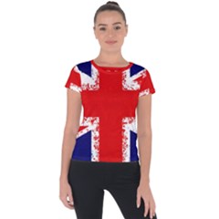 Union Jack London Flag Uk Short Sleeve Sports Top  by Celenk