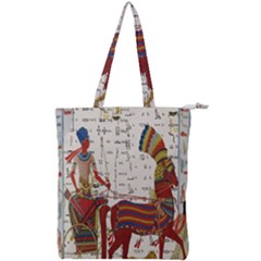 Egyptian Tutunkhamun Pharaoh Design Double Zip Up Tote Bag by Celenk