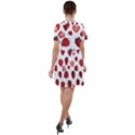 Strawberry Watercolor Short Sleeve Shoulder Cut Out Dress  View2