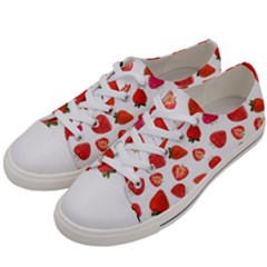 Strawberries Men s Low Top Canvas Sneakers by SychEva