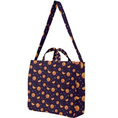 Oranges Square Shoulder Tote Bag by SychEva