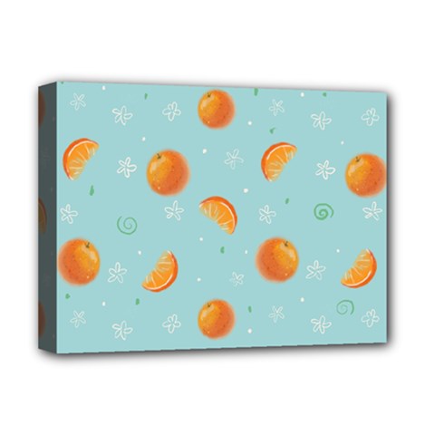 Oranges Pattern Deluxe Canvas 16  X 12  (stretched)  by SychEva