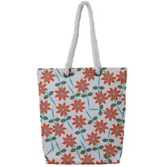 Bloom Blossom Botanical Full Print Rope Handle Tote (small)