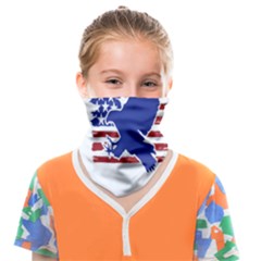 Usa Flag Eagle Symbol American Bald Eagle Country Face Covering Bandana (kids) by Wegoenart