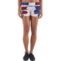 Usa Flag Sunglasses Usa Flag American Flag Flower Yoga Shorts View1