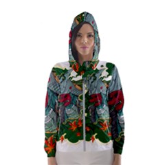 Armor Japan Maple Leaves Samurai Mask Cut Women s Hooded Windbreaker