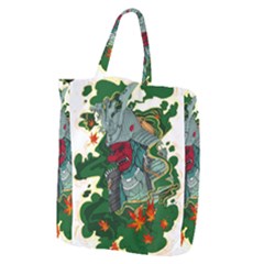 Armor Japan Maple Leaves Samurai Mask Cut Giant Grocery Tote