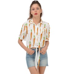 Carrot Tie Front Shirt  by SychEva