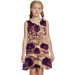 Day-of-the-dead Kids  Sleeveless Tiered Mini Dress by nateshop