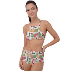 Vegetables High Waist Tankini Set by SychEva