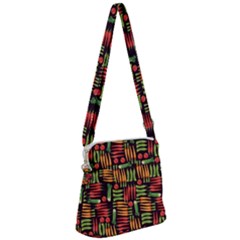 Vegetable Zipper Messenger Bag by SychEva