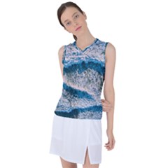 Waves Wave Nature Beach Women s Sleeveless Sports Top by Salman4z