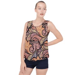 Colorful Background Artwork Pattern Floral Patterns Retro Paisley Bubble Hem Chiffon Tank Top by Salman4z