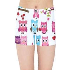 Owl Pattern Kids  Sports Shorts by Salman4z