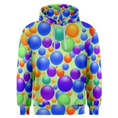 Background Pattern Design Colorful Bubbles Men s Overhead Hoodie