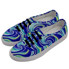 Pattern Design Swirl Watercolor Art Men s Classic Low Top Sneakers by Ravend