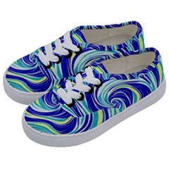 Pattern Design Swirl Watercolor Art Kids  Classic Low Top Sneakers by Ravend