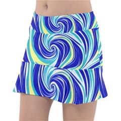 Pattern Design Swirl Watercolor Art Classic Tennis Skirt