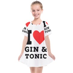 I Love Gin And Tonic Kids  Smock Dress by ilovewhateva