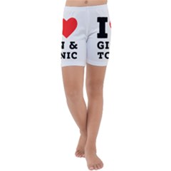 I Love Gin And Tonic Kids  Lightweight Velour Capri Yoga Leggings by ilovewhateva