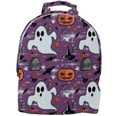 Pumpkin Ghost Witch Hat Halloween Sketch Holiday Mini Full Print Backpack