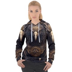 Eagle Ornate Pattern Feather Texture Women s Overhead Hoodie