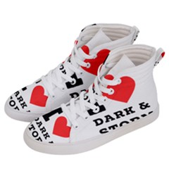 I Love Dark And Storm Women s Hi-top Skate Sneakers by ilovewhateva