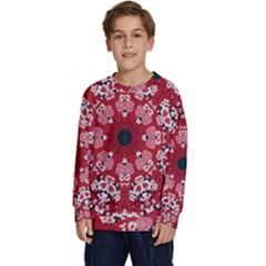 Traditional Cherry Blossom  Kids  Long Sleeve Jersey