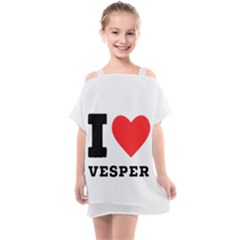 I Love Vesper Kids  One Piece Chiffon Dress by ilovewhateva