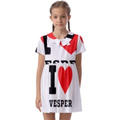 I Love Vesper Kids  Asymmetric Collar Dress by ilovewhateva