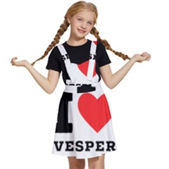 I Love Vesper Kids  Apron Dress by ilovewhateva