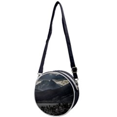 Nature s Symphony: A Portrait Of Ushuaia s Wild Beauty  Crossbody Circle Bag by dflcprintsclothing