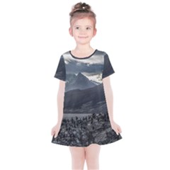 Nature s Symphony: A Portrait Of Ushuaia s Wild Beauty  Kids  Simple Cotton Dress by dflcprintsclothing