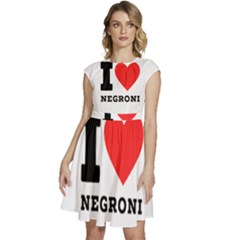 I Love Negroni Cap Sleeve High Waist Dress by ilovewhateva