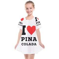 I Love Pina Colada Kids  Smock Dress by ilovewhateva