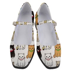 Cat Kitten Seamless Pattern Women s Mary Jane Shoes by Salman4z