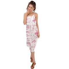 Cute-girly-seamless-pattern Waist Tie Cover Up Chiffon Dress by Salman4z