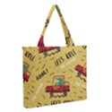 Childish-seamless-pattern-with-dino-driver Zipper Medium Tote Bag View2