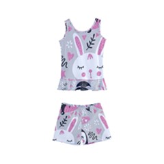 Big-set-with-cute-cartoon-animals-bear-panda-bunny-penguin-cat-fox Kids  Boyleg Swimsuit by Salman4z