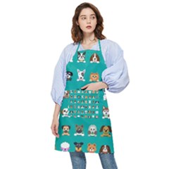 Different-type-vector-cartoon-dog-faces Pocket Apron by Salman4z