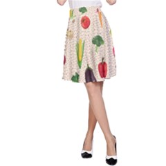 Vegetables A-line Skirt by SychEva