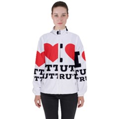 I Love Tutti Frutti Women s High Neck Windbreaker by ilovewhateva