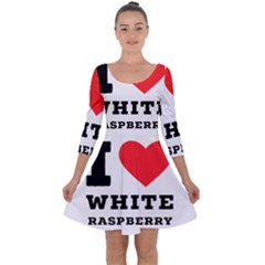 I Love White Raspberry Quarter Sleeve Skater Dress by ilovewhateva