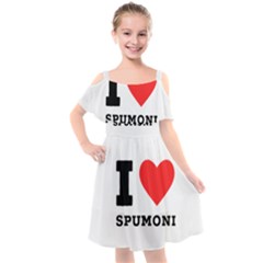 I Love Spumoni Kids  Cut Out Shoulders Chiffon Dress by ilovewhateva